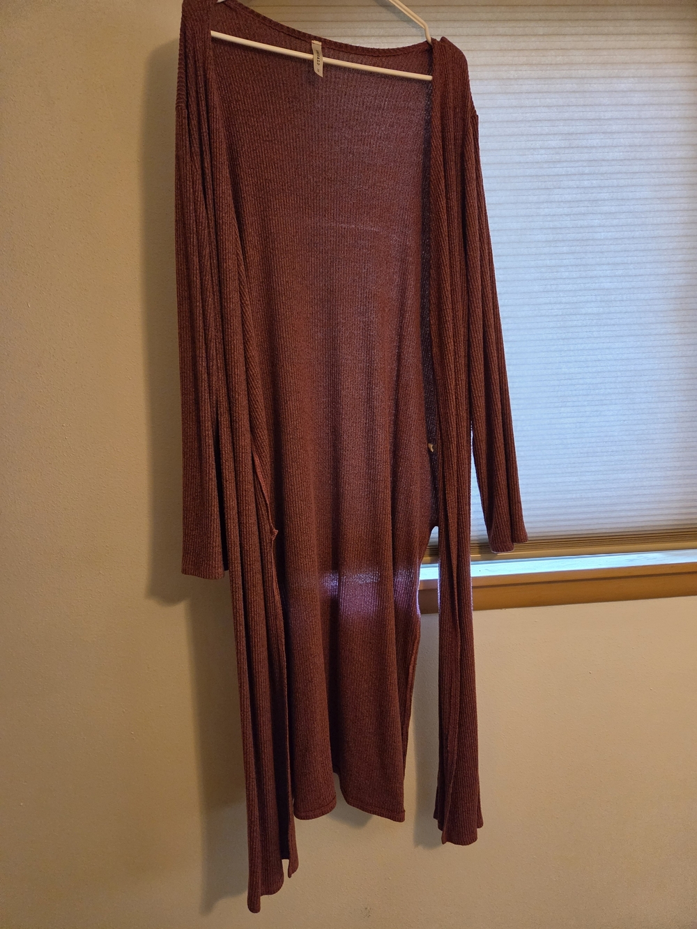 Emerald Ribbed Open-Front Cardigan in Pink